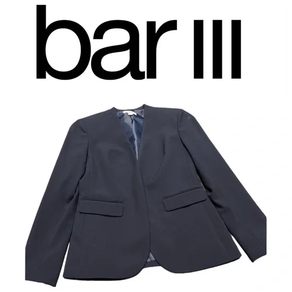 Bar III Jackets Coats Nwot Bar Iii Womens Collarless